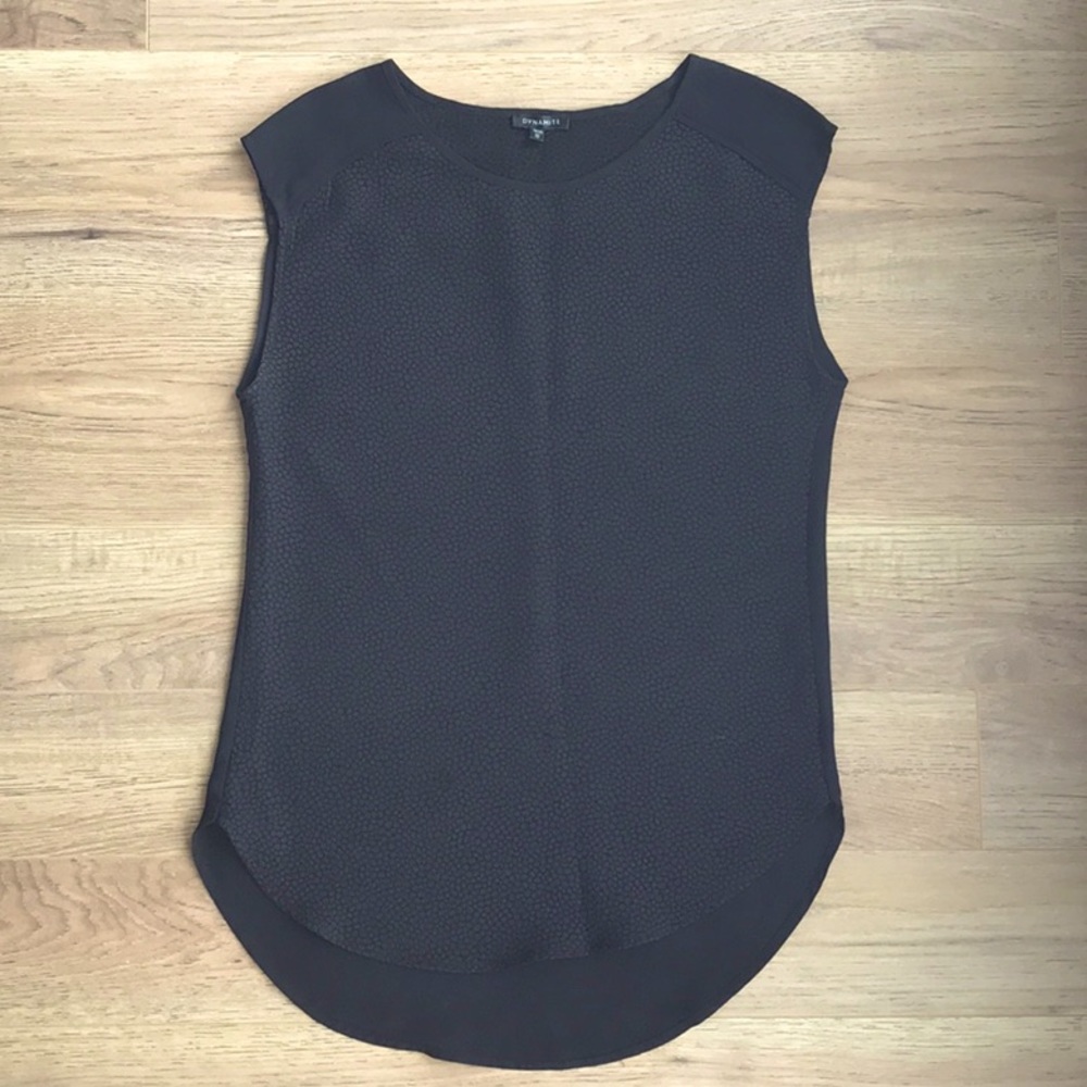 Black sleeveless tank